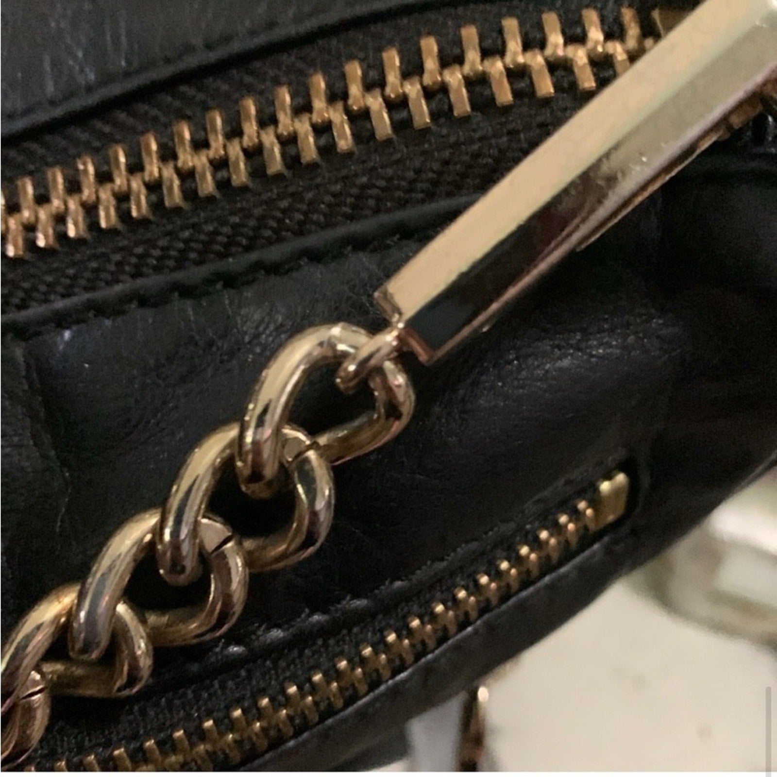 REBECCA MINKOFF Leather Chain Crossbody Bag black EUC