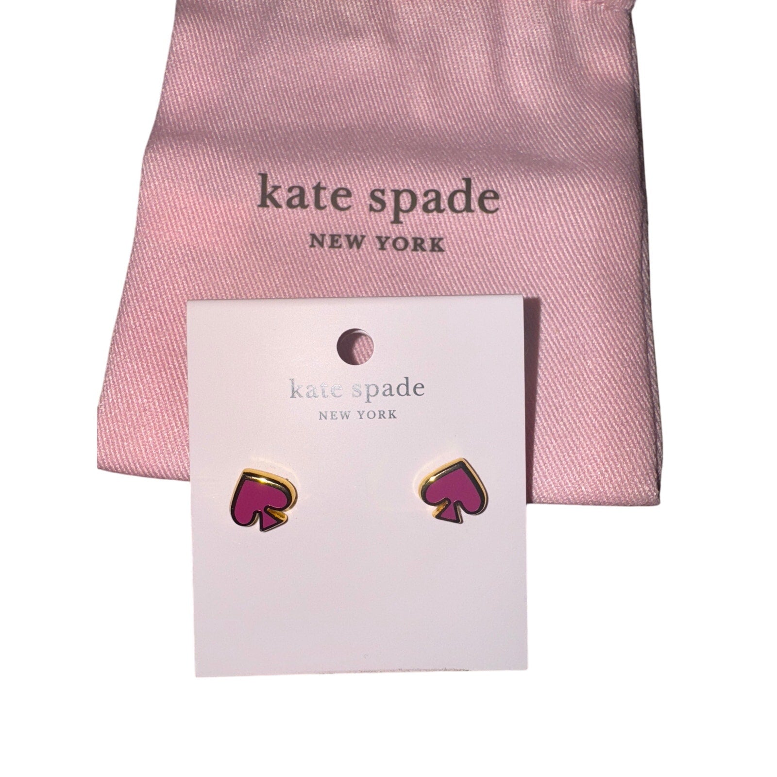 Kate Spade Everyday Spade, Pink Heart Stud Earrings