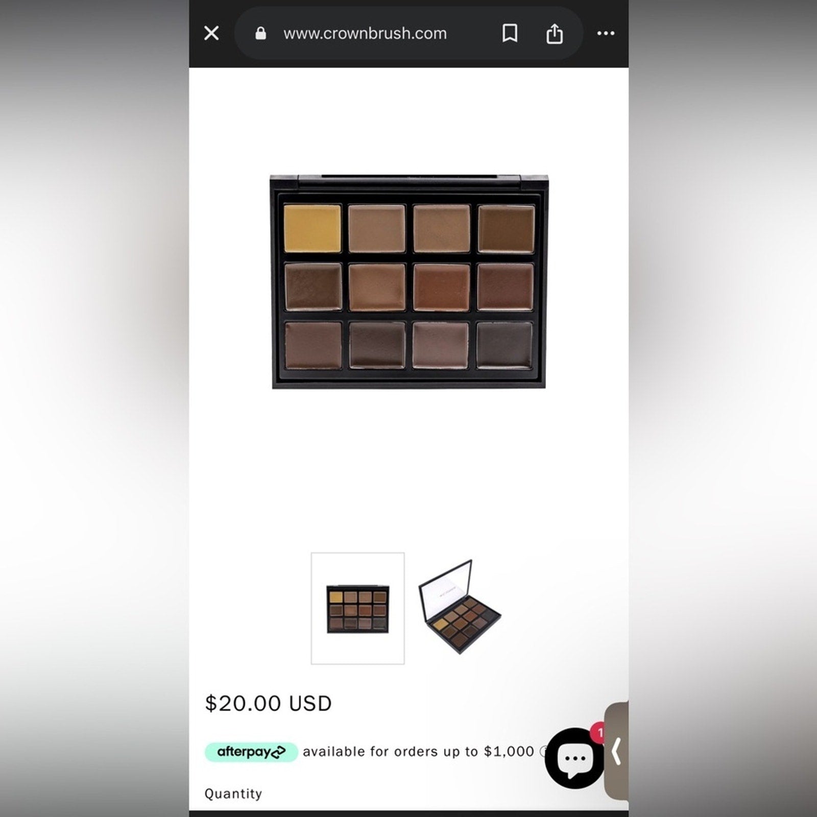 Crown Pro Palette Eyeshadow Set - Brown and Gold Shades