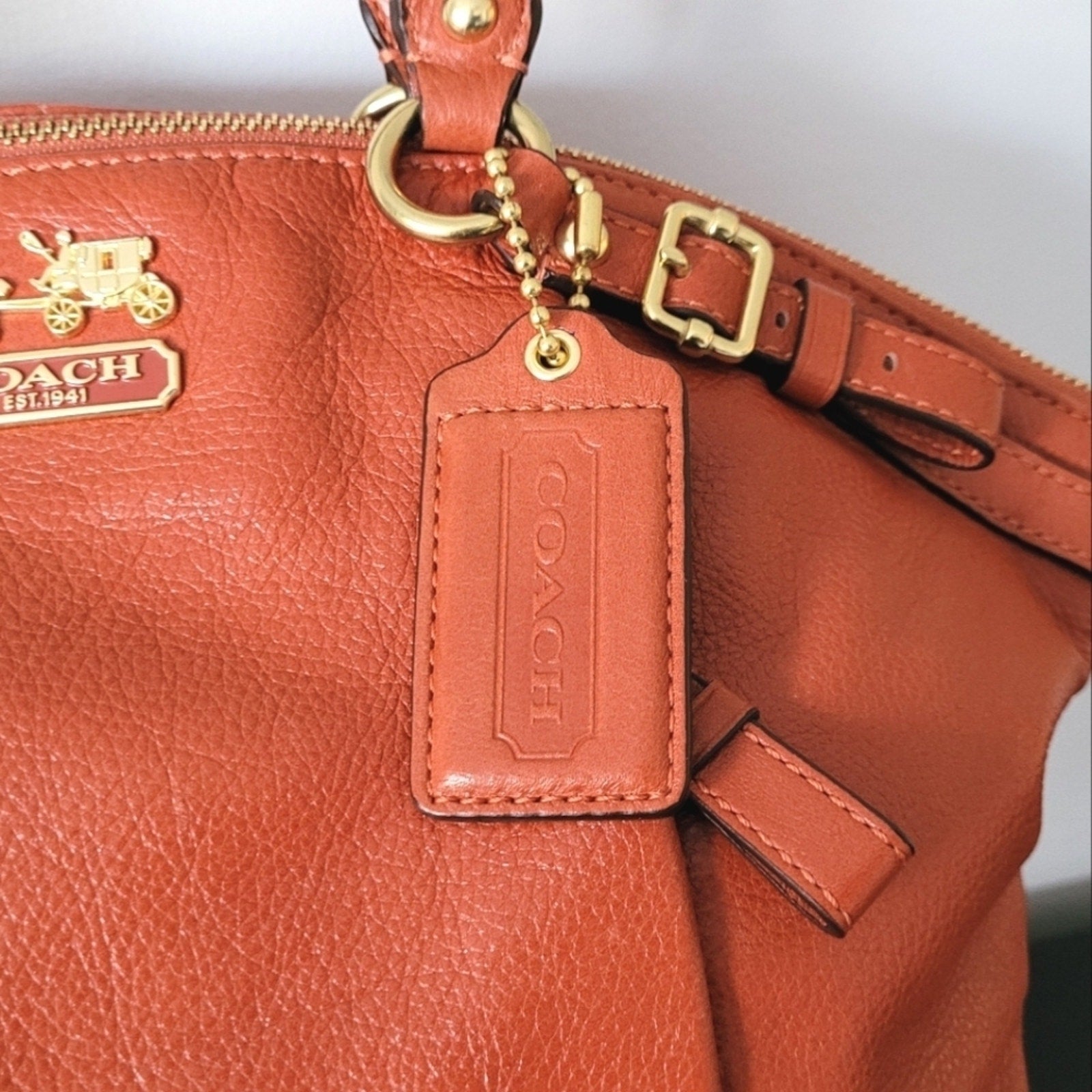 Coach Madison Leather Lindsey Satchel Handbag
SKU 43113 EUC