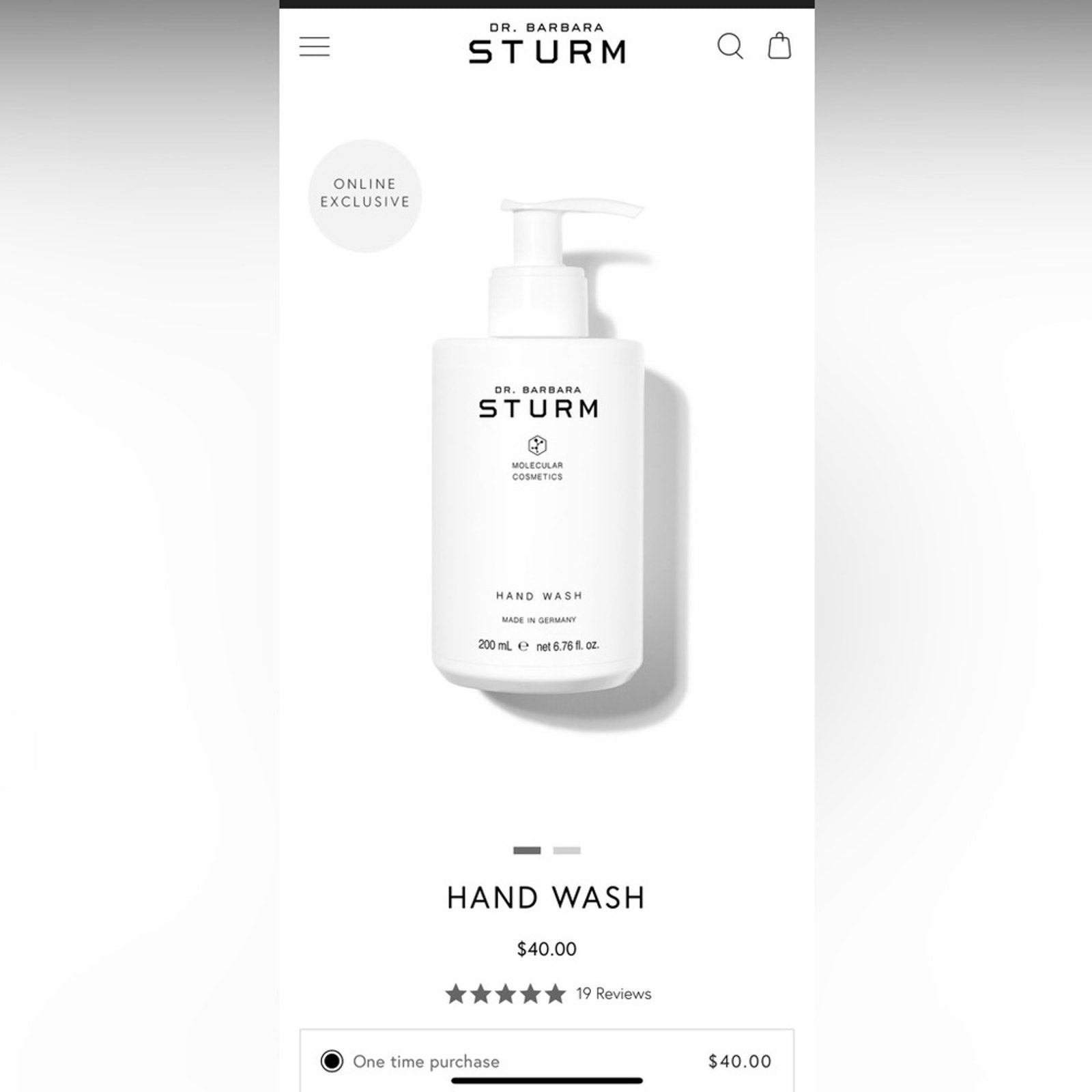Dr. Barbara Sturm White Hand Wash - NIP 200 ML