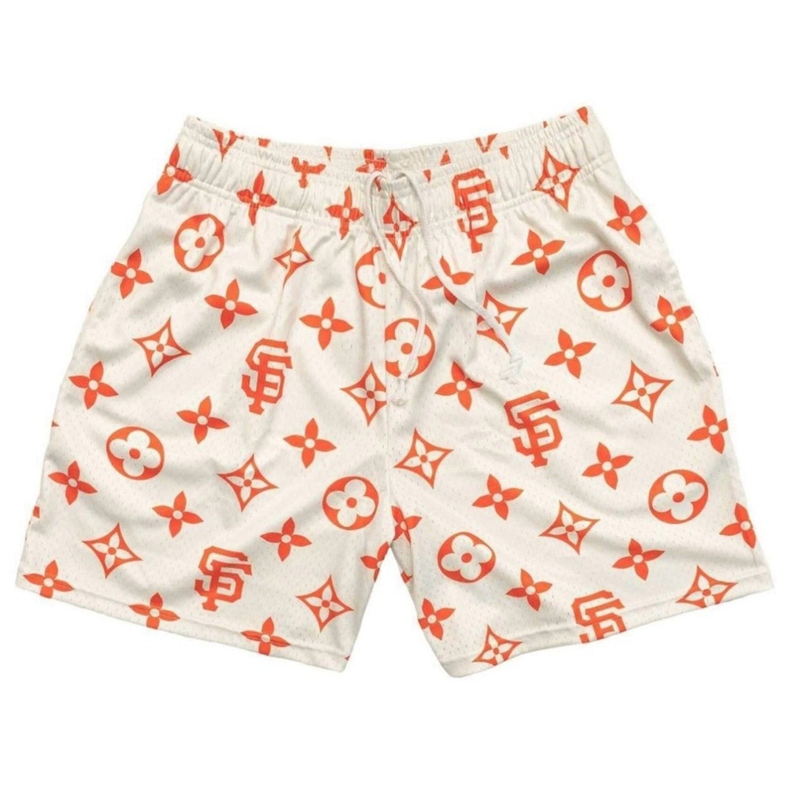 Bravest Studios - Louis Vuitton x SF Giants Orange Patterned Shorts, size - S