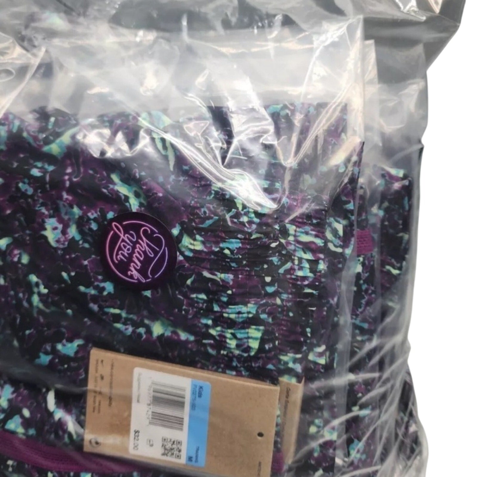 Youth - Girls Nike Purple Patterned Shorts