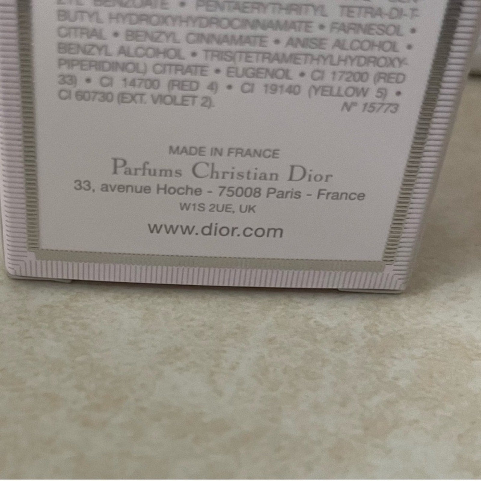 Dior White and Gold Cosmetic Pouch with Miss Dior Perfume
