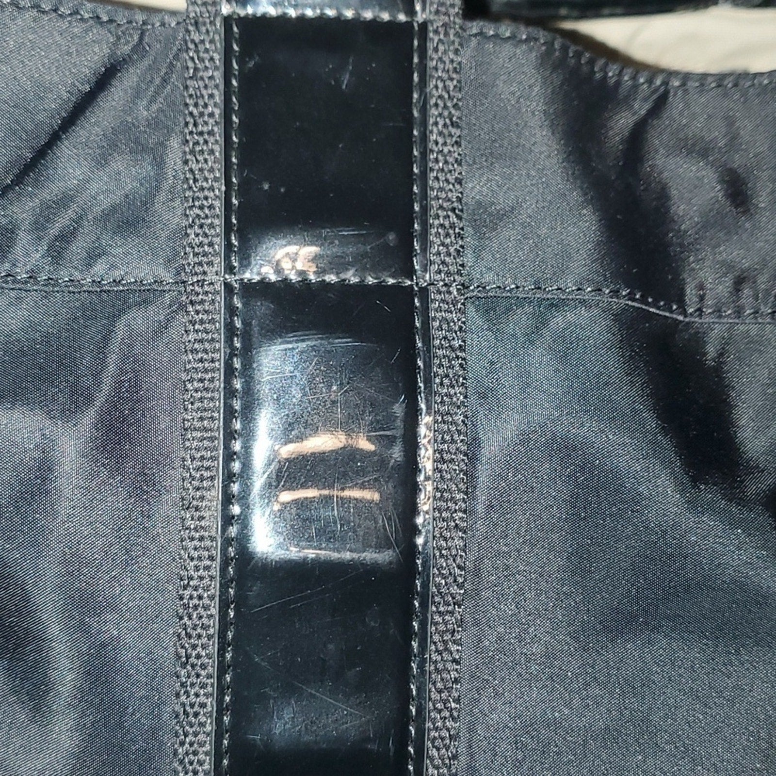 Tory Burch Black Nylon and Leather Ella Tote