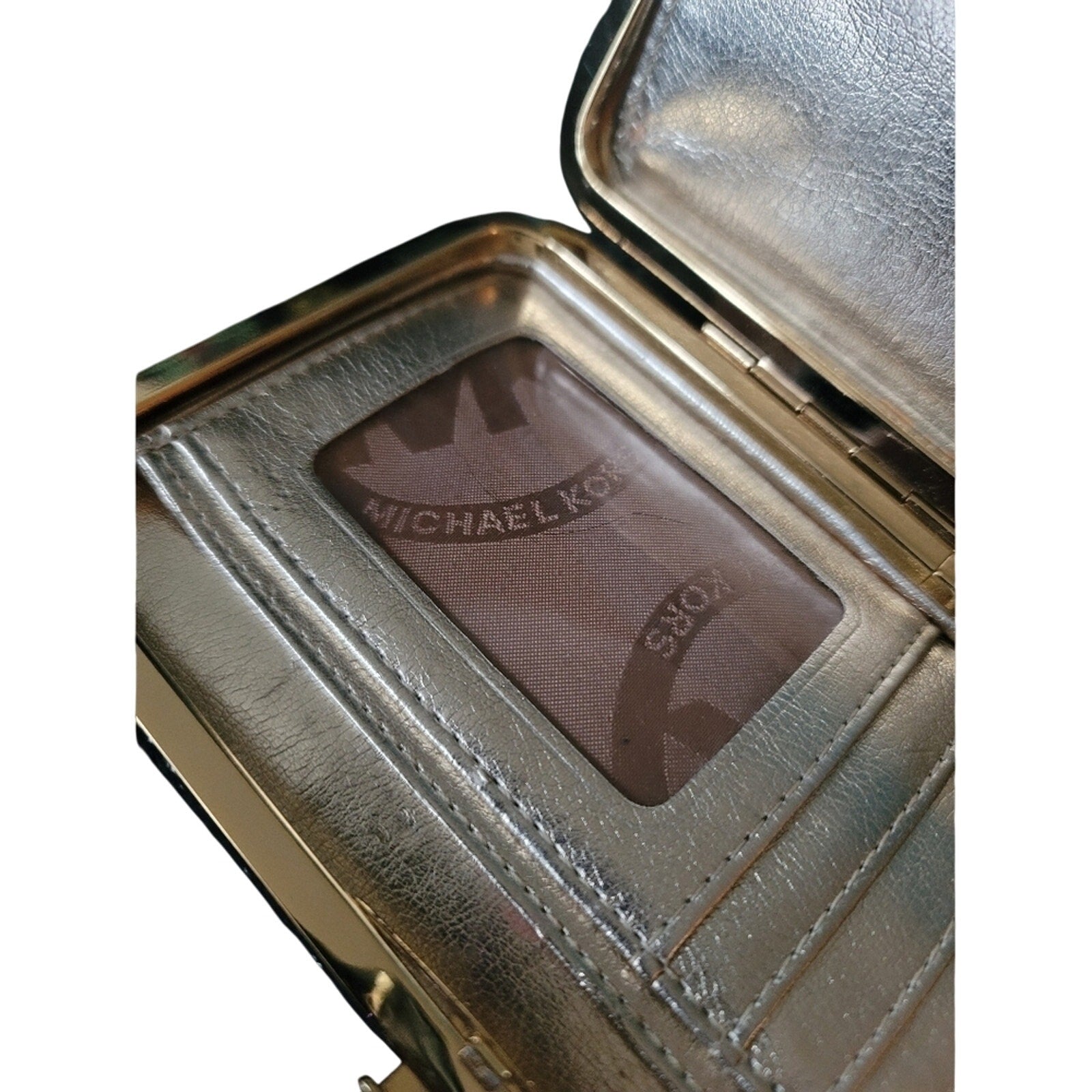 Michael Kors black snakeskin embossed wallet