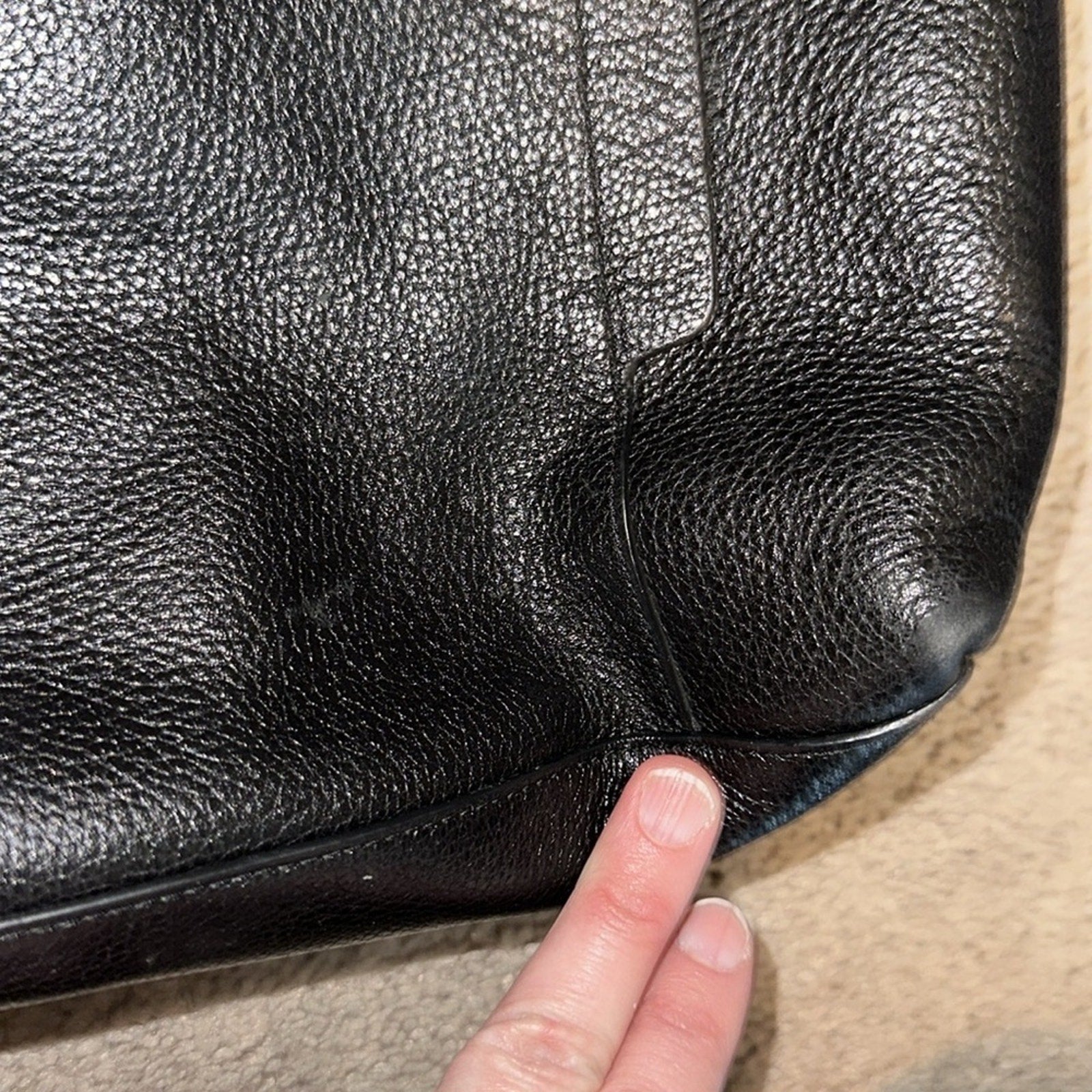 Coach Women's Scout Black Pebble Leather Hobo Bag