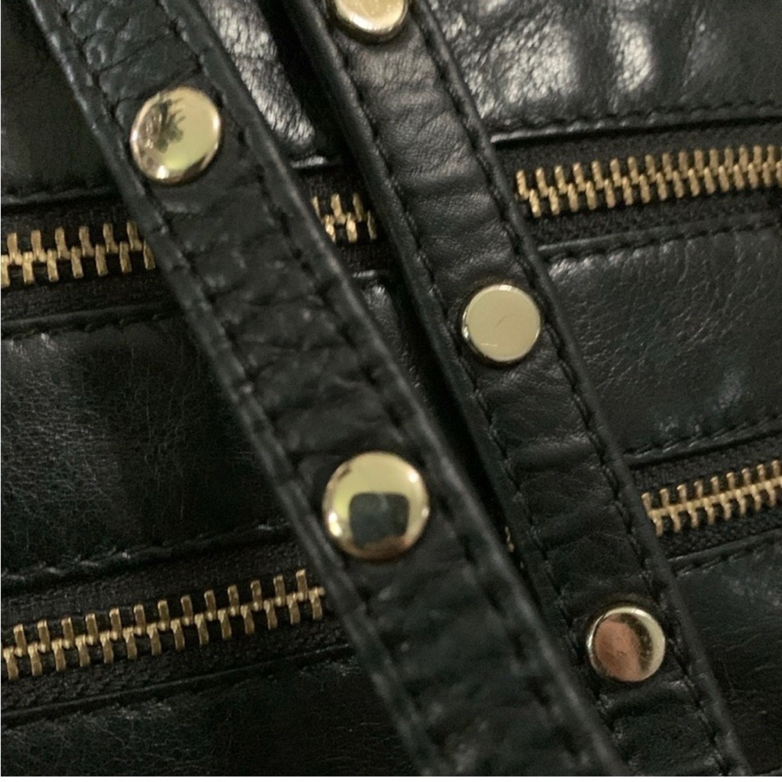 REBECCA MINKOFF Leather Chain Crossbody Bag black EUC