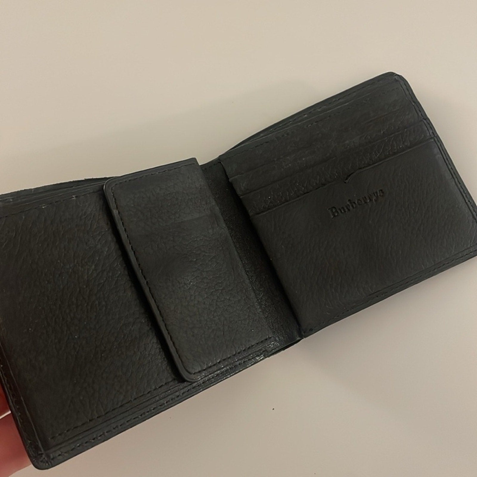 Burberry Bi Fold Wallet Men Black Authentic “Clean”