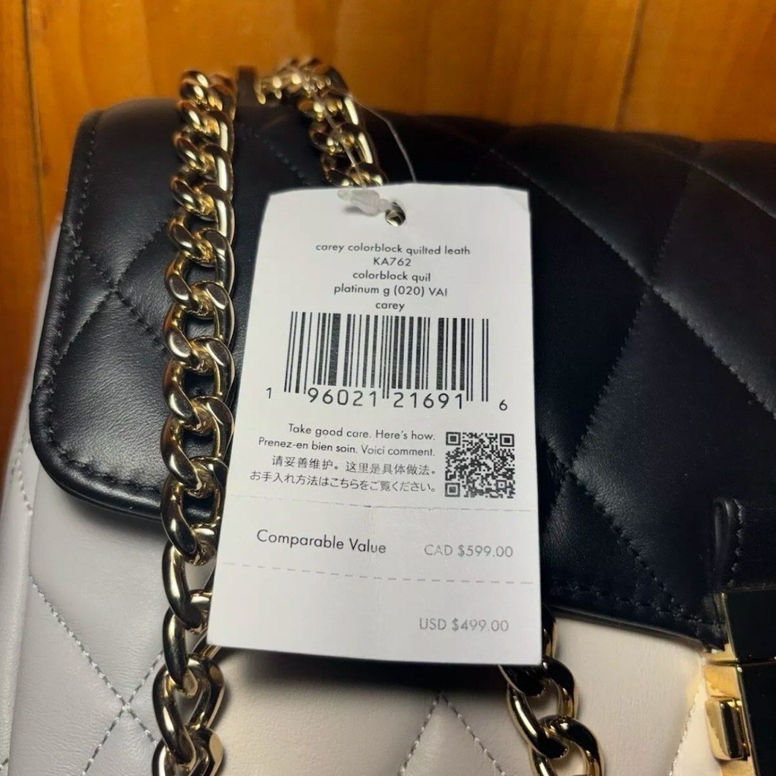 NWT Kate Spade ♠️ CAREY Colorblock Quilted Leather Bag #KA762