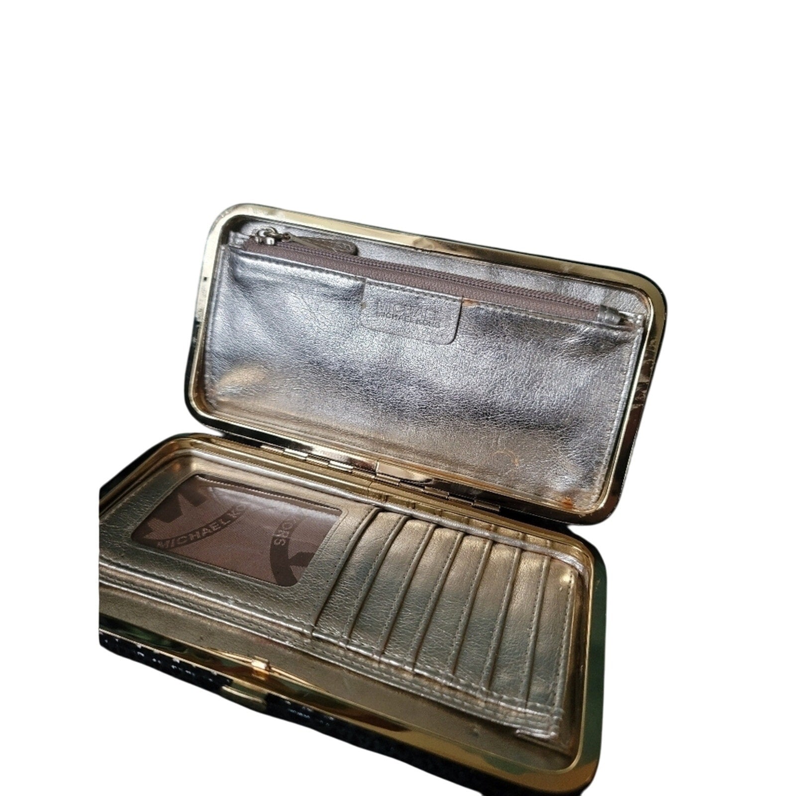 Michael Kors black snakeskin embossed wallet