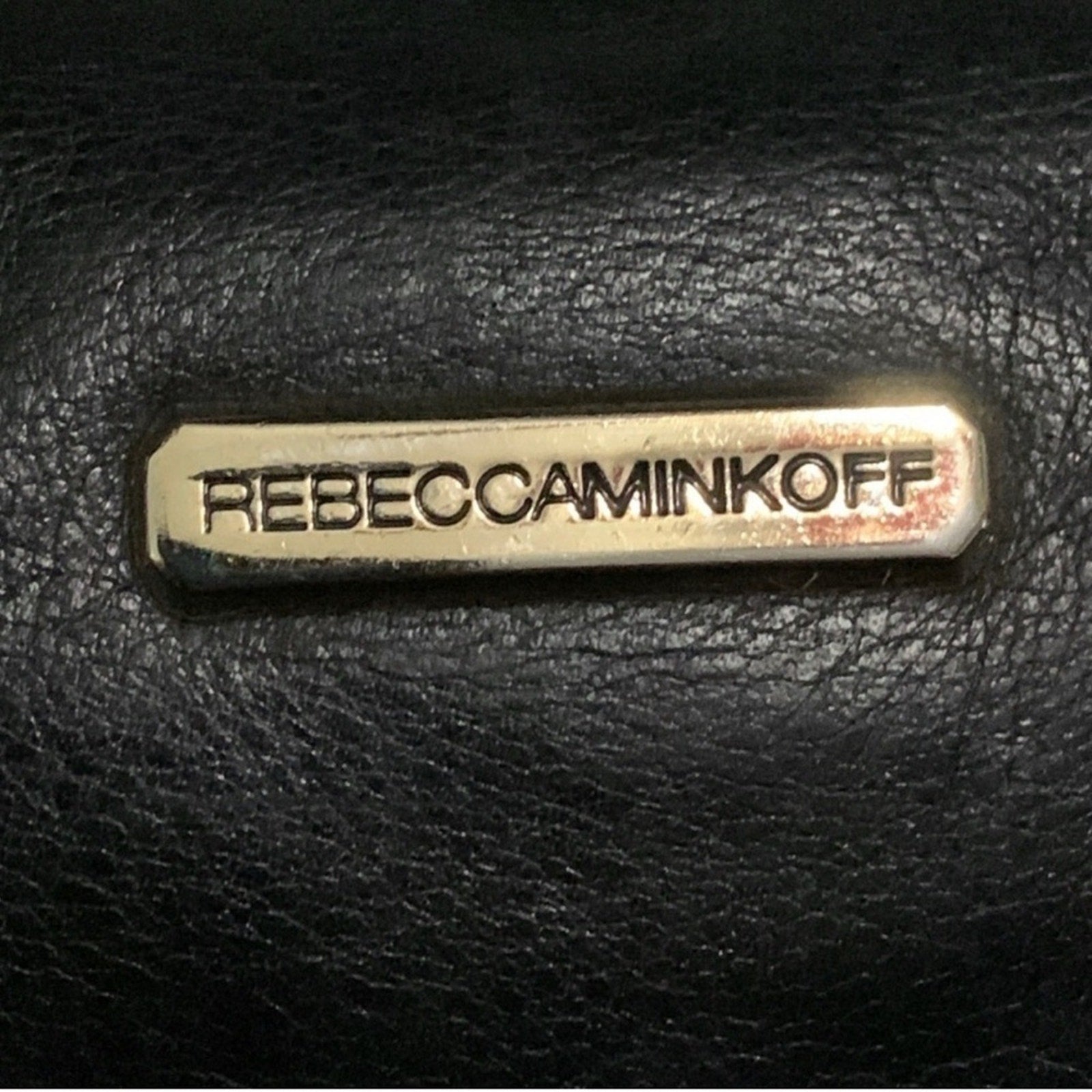 REBECCA MINKOFF Leather Chain Crossbody Bag black EUC