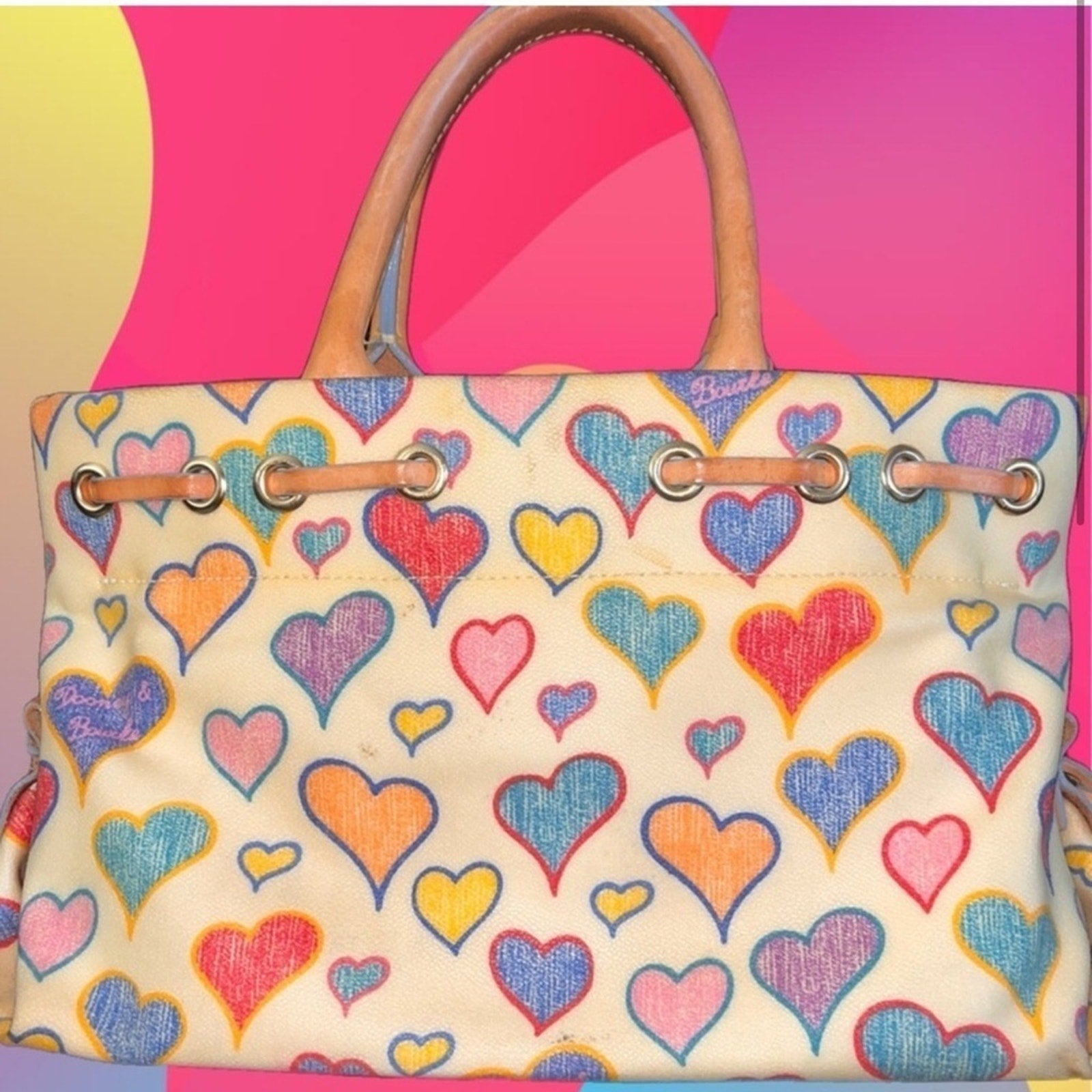 VINTAGE Dooney & Bourke Heart Print Collection Limited Edition Purse