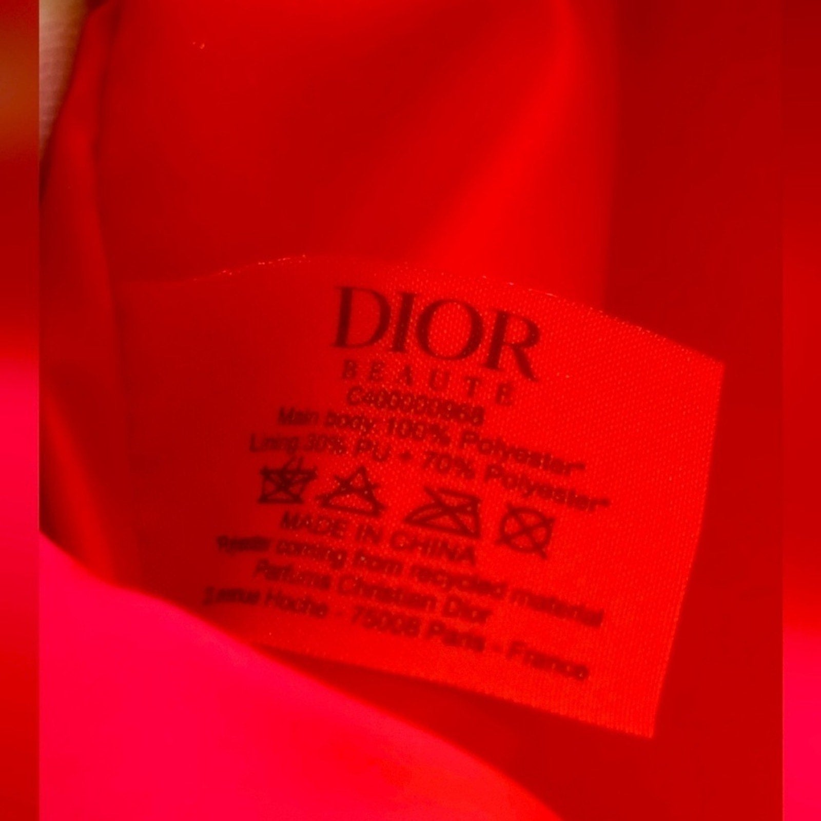 DIOR Beauty RED Cosmetic Bag clutch Pouch case TROUSSE canvas (Limited Edition 2023)