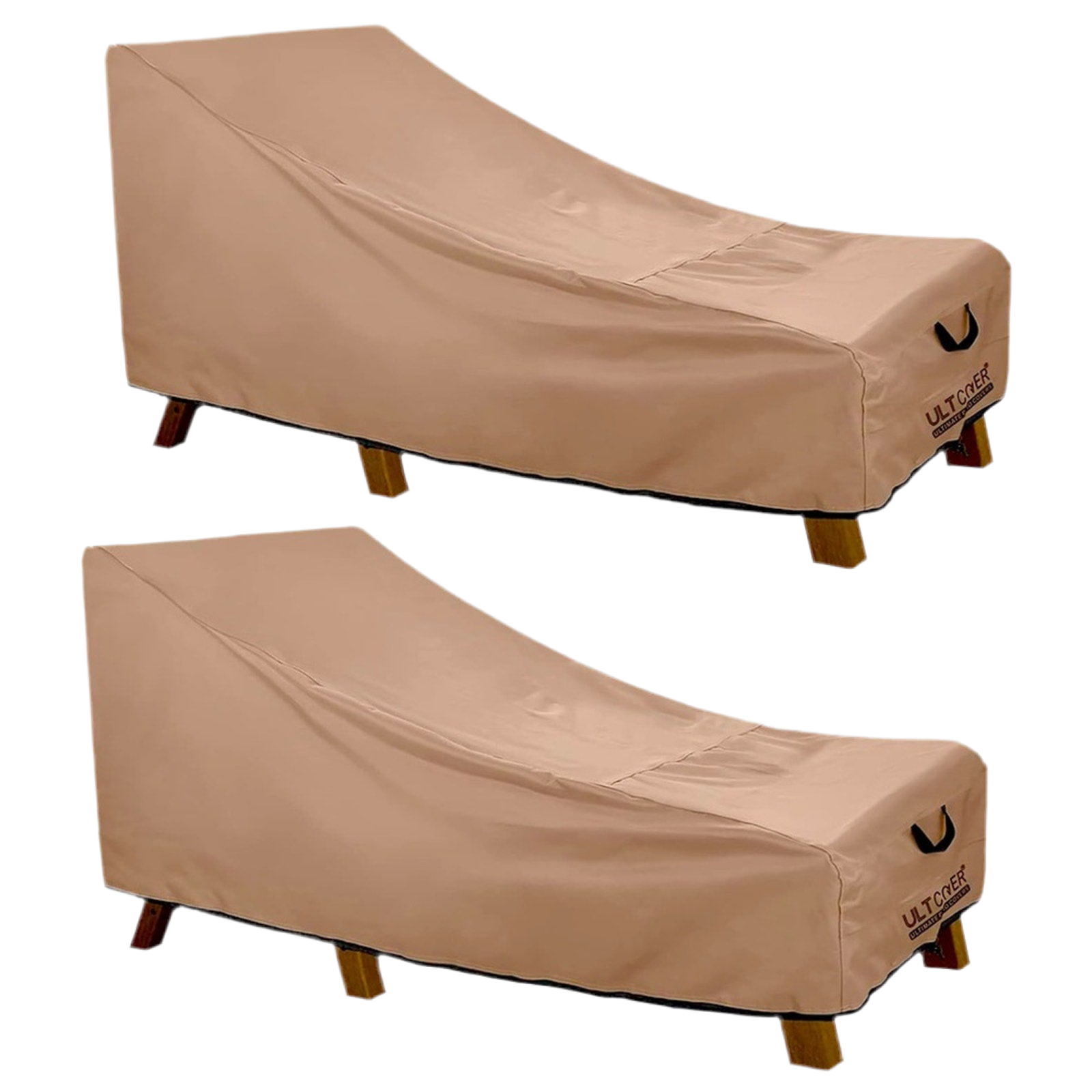 ULTCOVER Waterproof Heavy Duty Outdoor Patio Chaise Lounge Chair Covers 2 PK