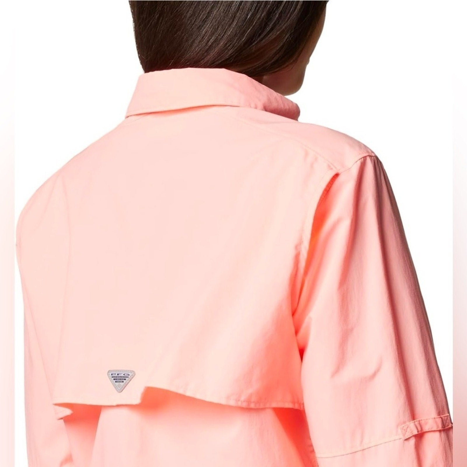 Columbia Women's Peach Button-Up Woman’s Bahamas PFG Button Down