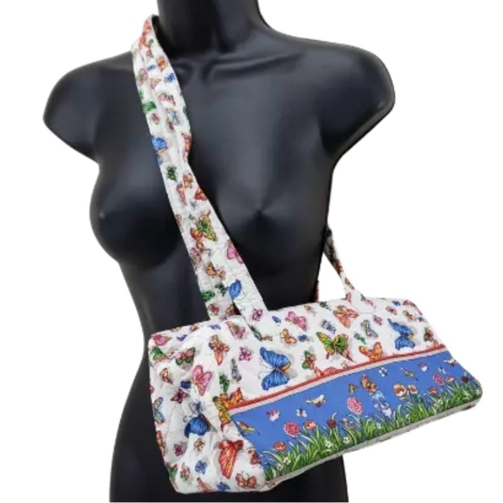 Floral Butterfly Print Women's Bag