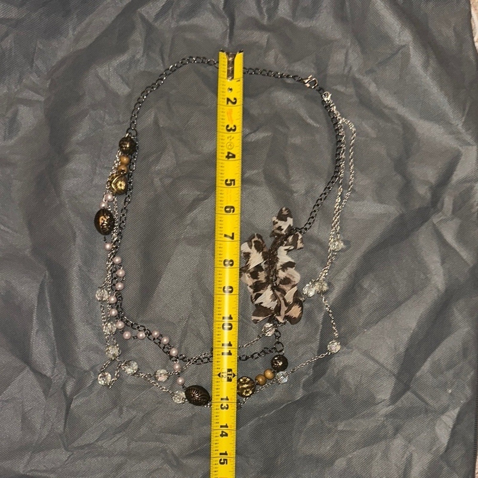 Chic Multi-Layered Necklace with Floral Accent