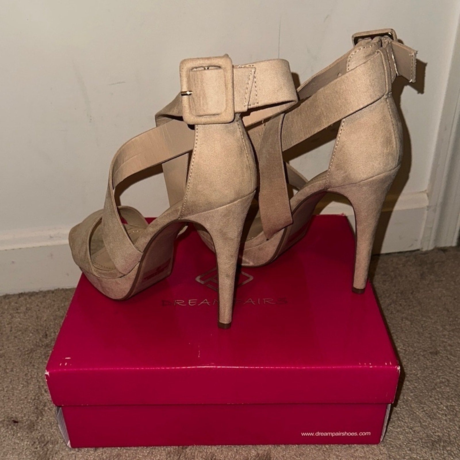 Dream Pairs Women's Beige Strappy Heels - worn once