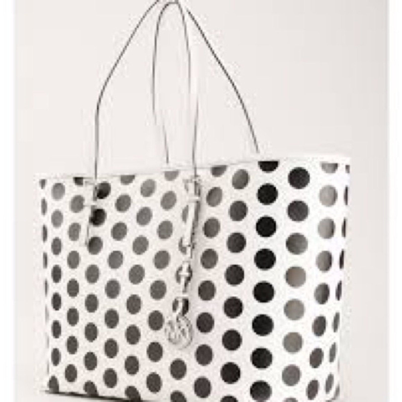 Michael Kors Polka Dot Tote Bag - Black and White