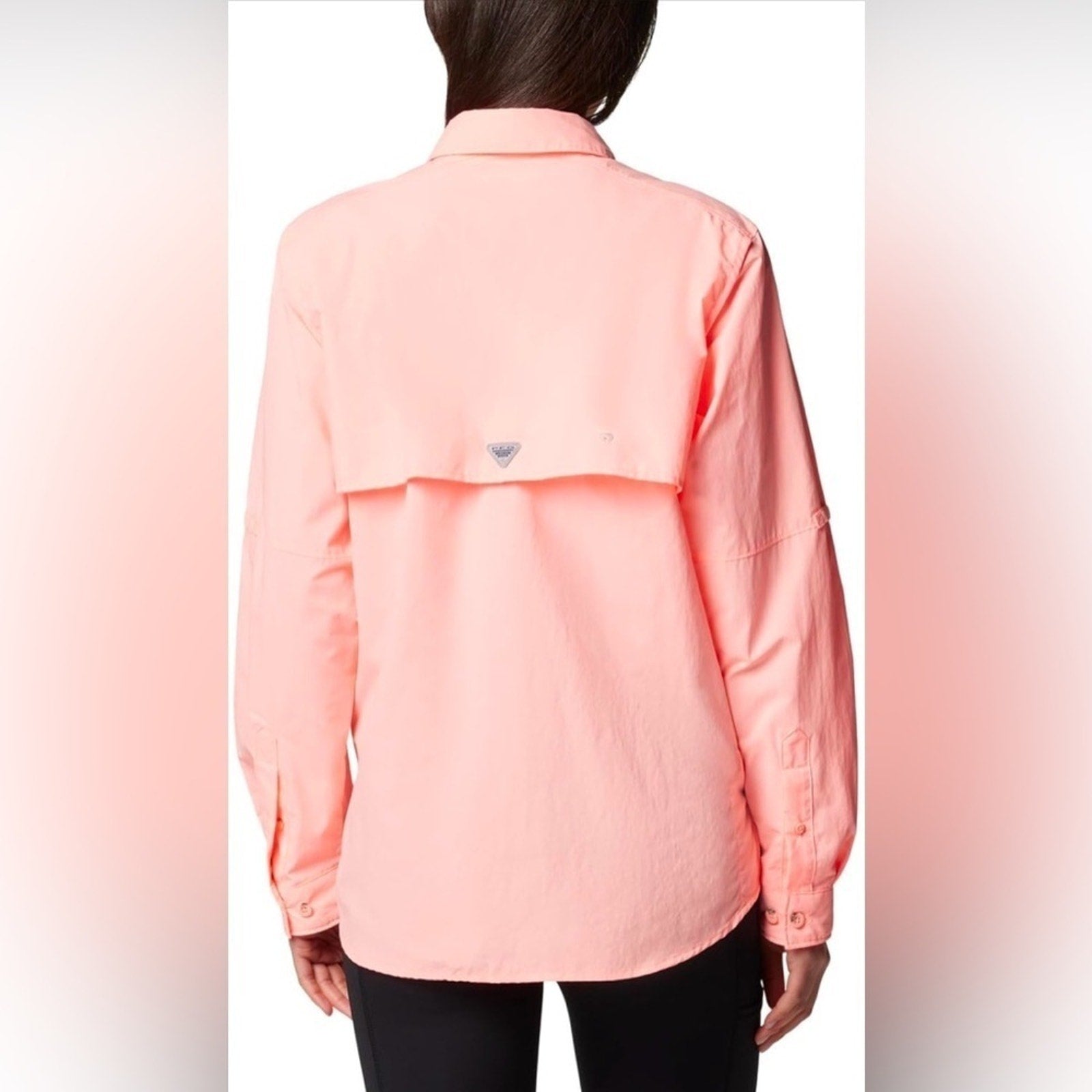 Columbia Women's Peach Button-Up Woman’s Bahamas PFG Button Down