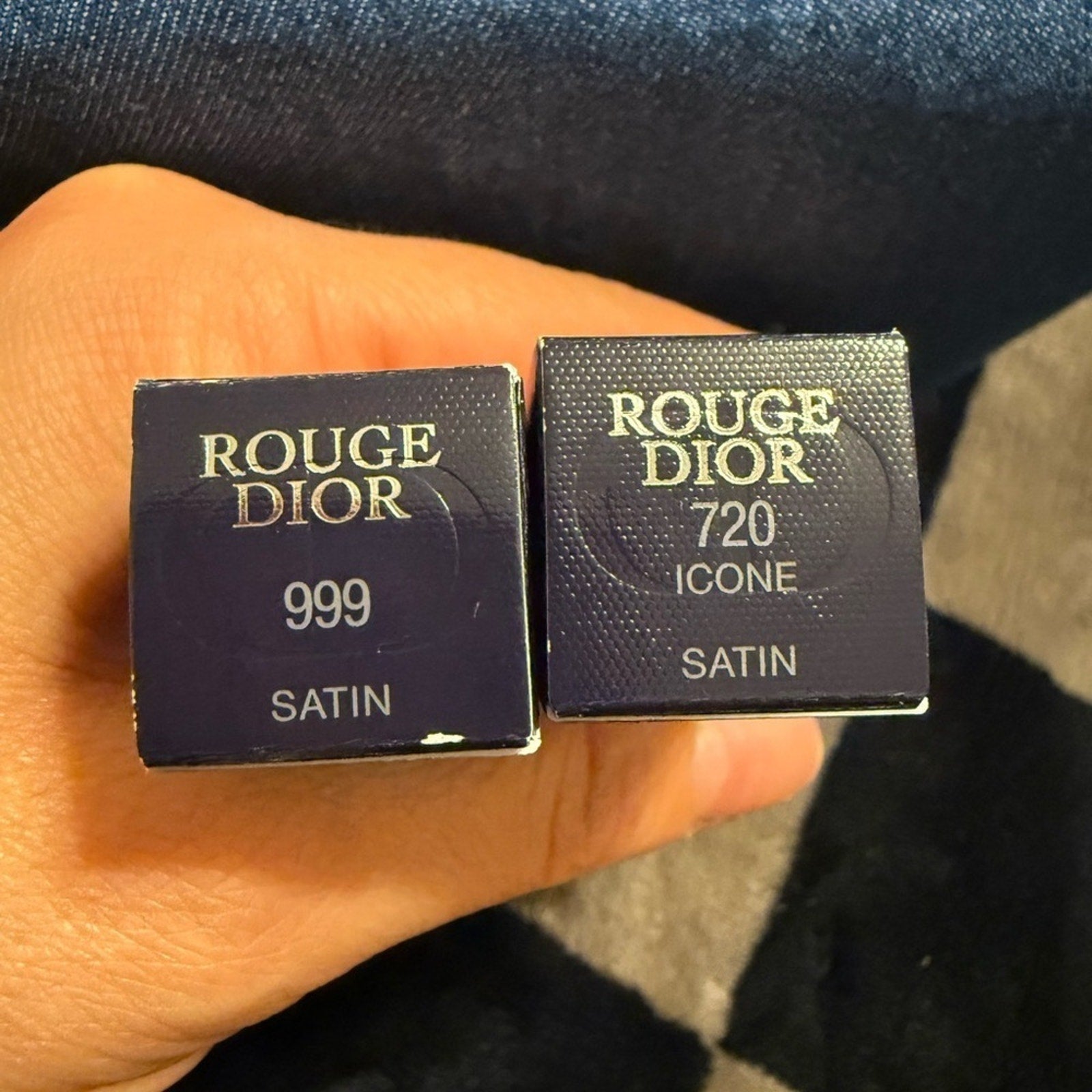 Dior Denim Accessor Bag + 2 Lipsticks