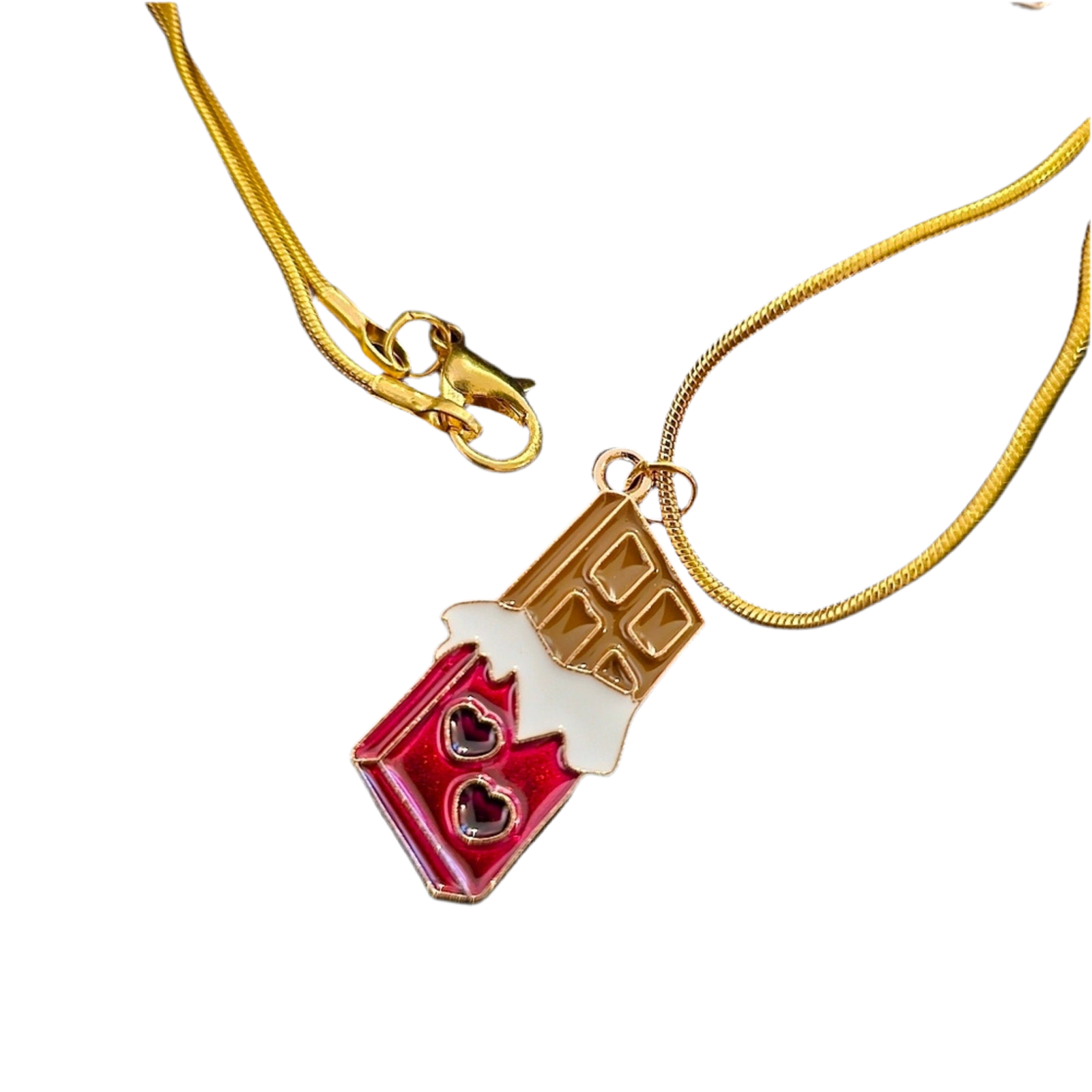 Valentines Chocolate Jewelry Set - Handmade earings and necklace