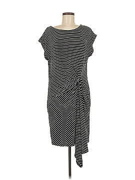 $89 Kenneth Cole Reaction Black White Striped Drapey Dress Large