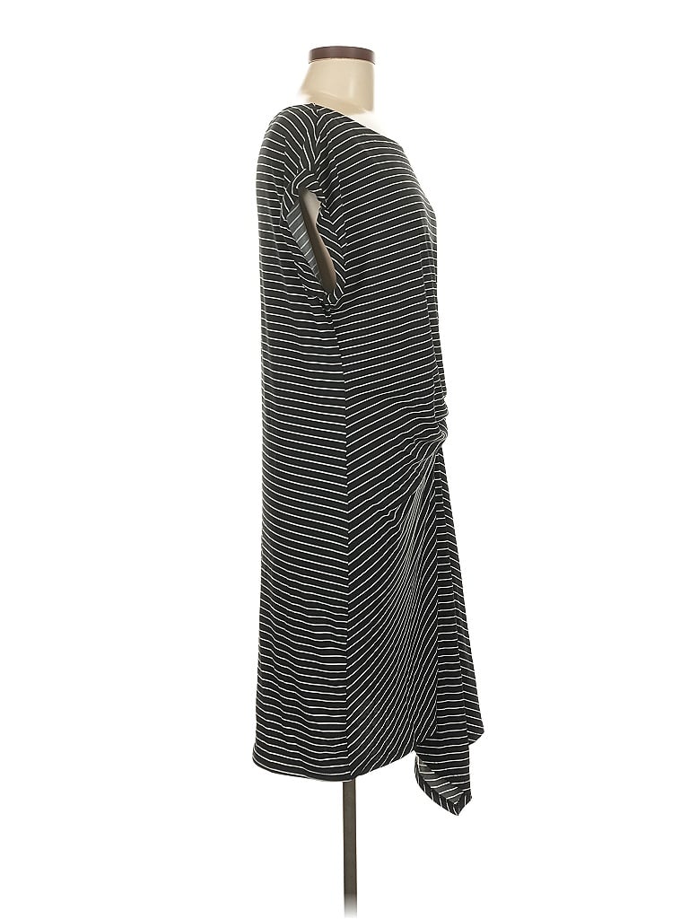 $89 Kenneth Cole Reaction Black White Striped Drapey Dress Large