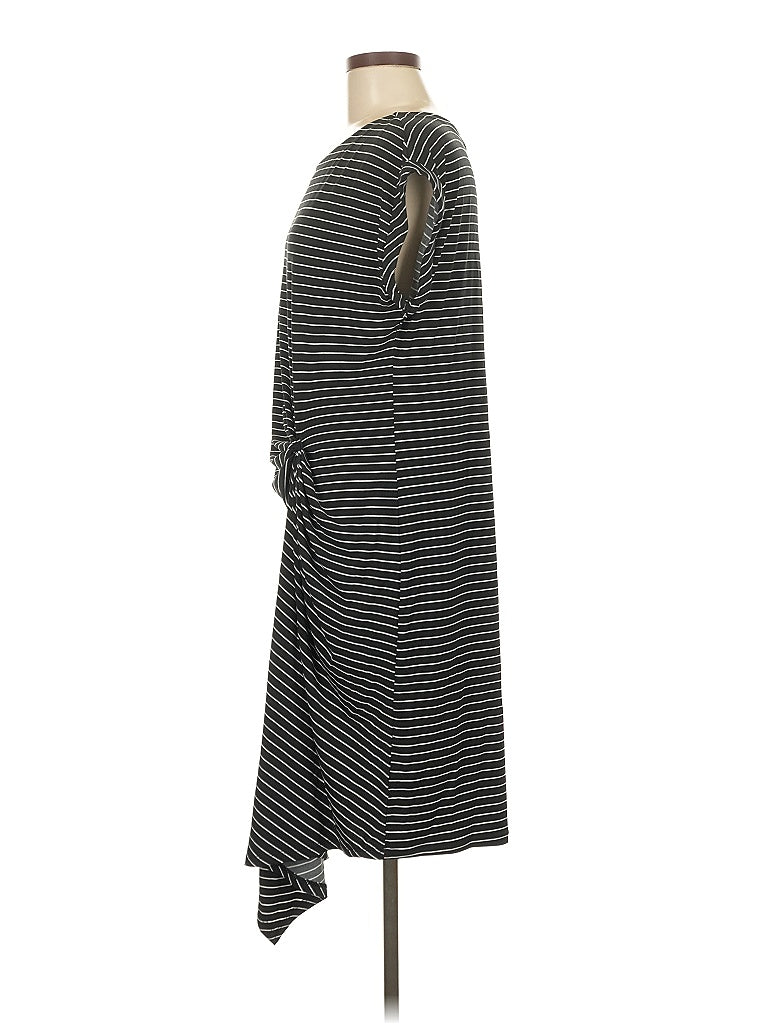 $89 Kenneth Cole Reaction Black White Striped Drapey Dress Large