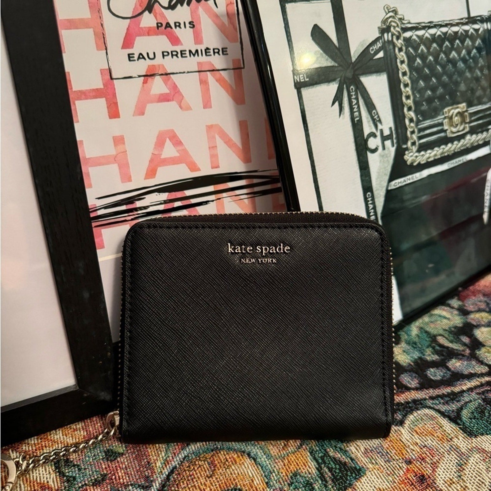 Kate Spade ♠️ Cameron Small Slim Continental Zipper Around Wallet