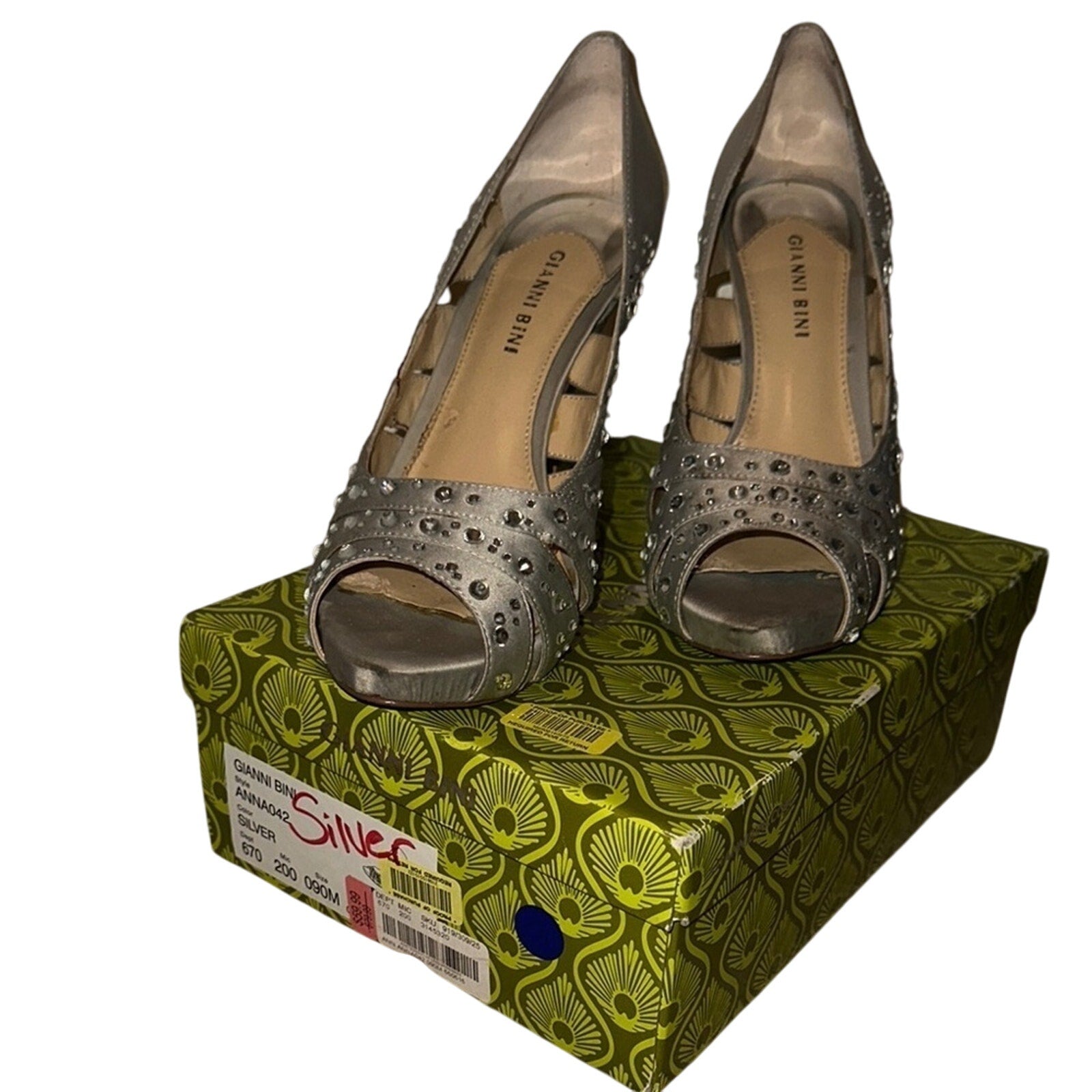 Gianni Bini, Silver, Style: ANNA042 heels