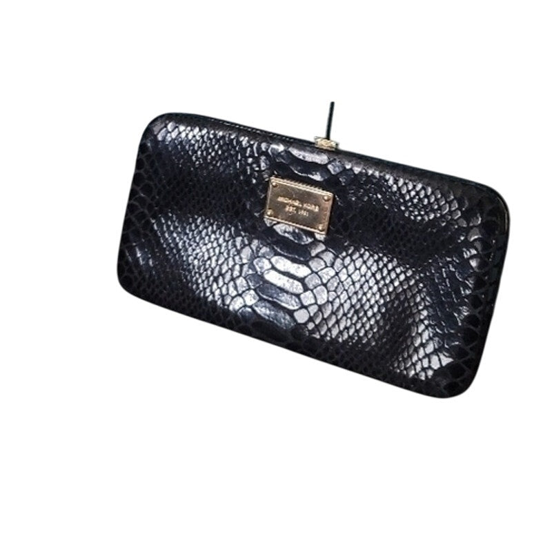 Michael Kors black snakeskin embossed wallet