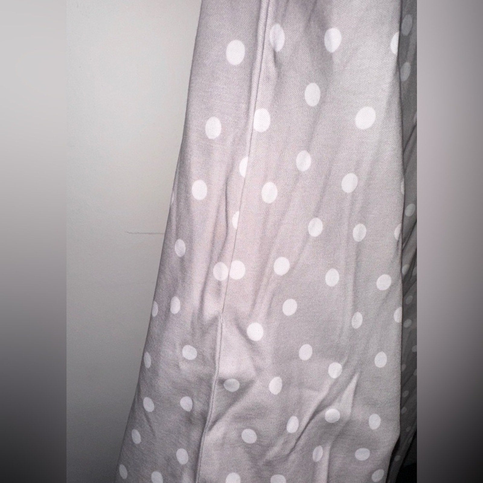 Lands End Gray Polka Dot Short-sleeve Nightgown