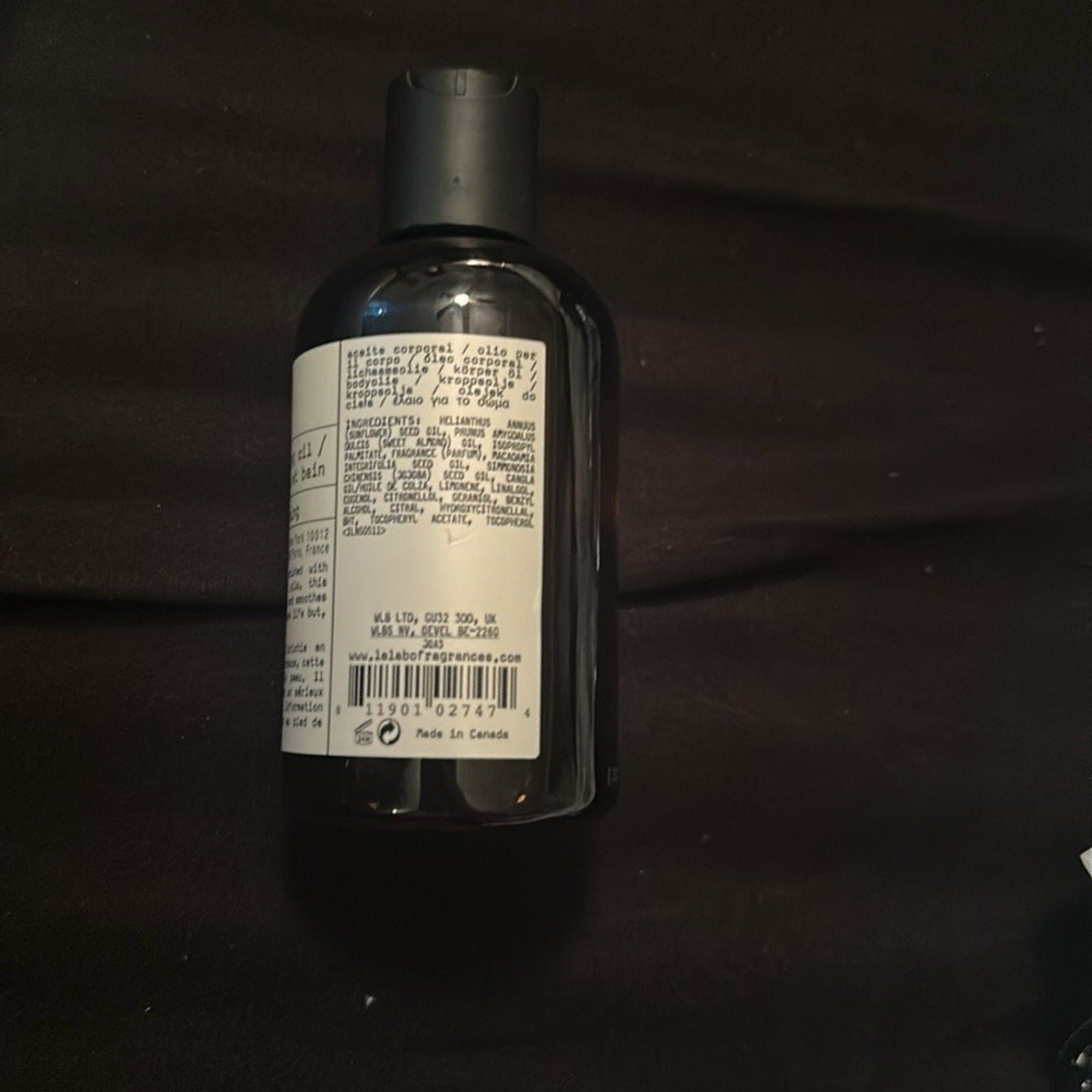 Le Labo, The Noir 29, 4 OZ, Message and bath perfuming oil