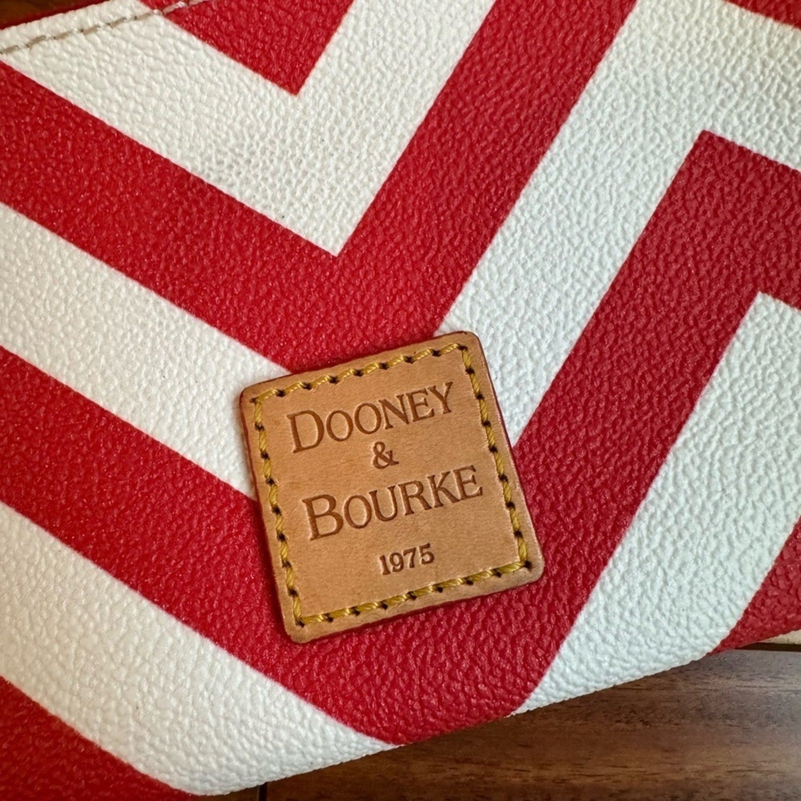 Dooney & Bourke Red White Cosmetic Makeup Bag