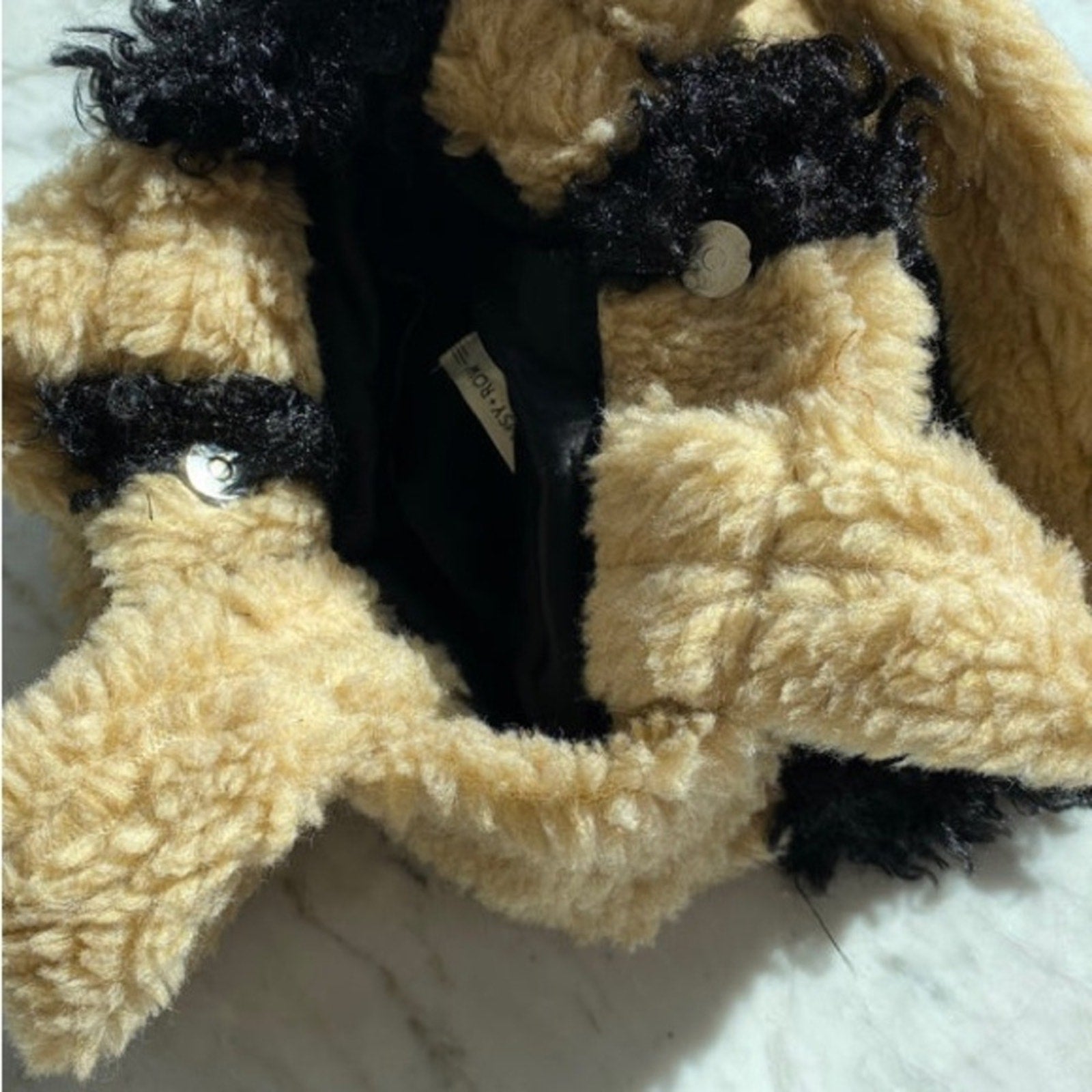 Whimsy + Row - Faux Fur Two-Tone Mini Tote Bag - NWT