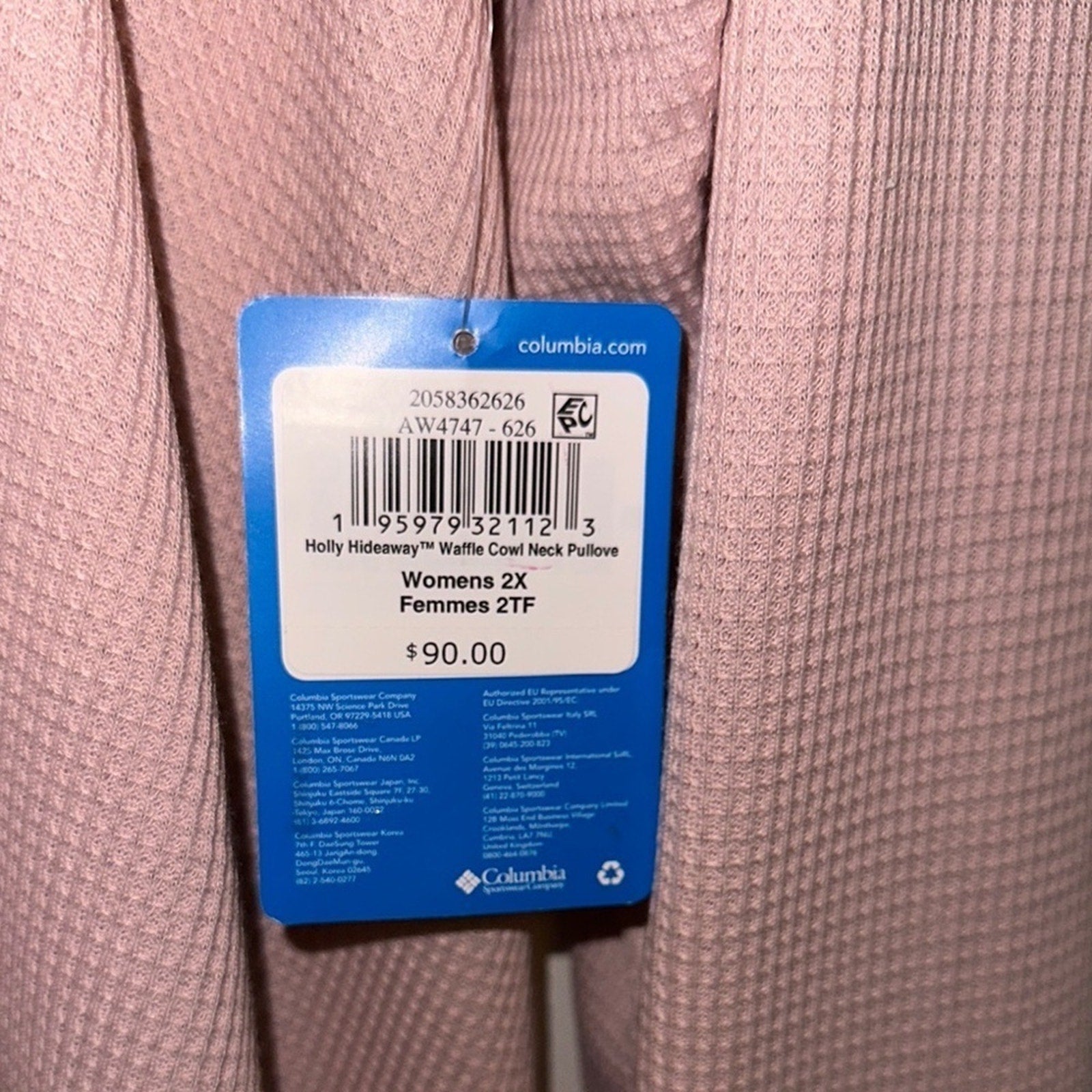 Columbia Women's Holly Hideaway Waffle Cowl Neck Pullover