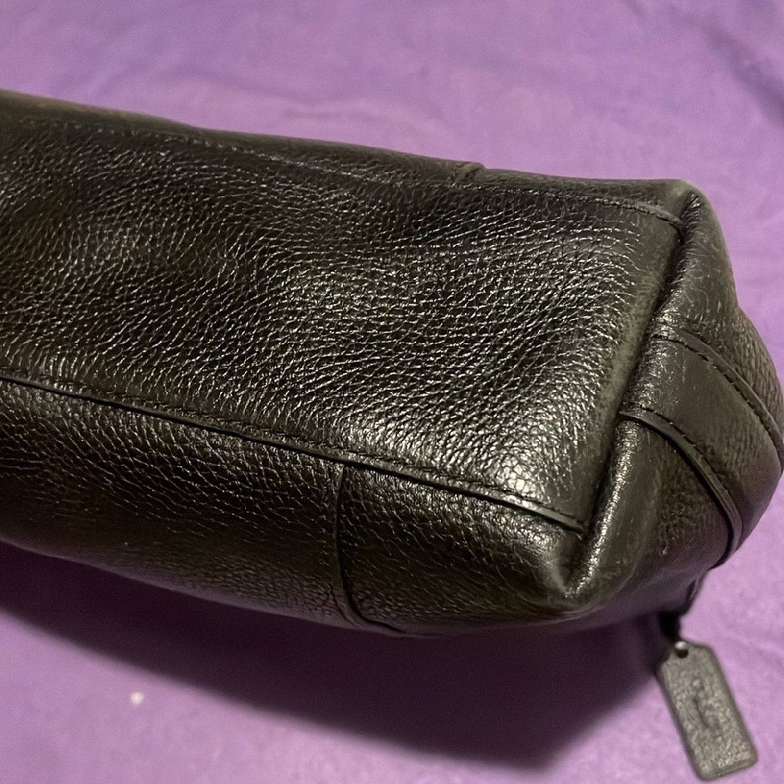 Coach Women's Scout Black Pebble Leather Hobo Bag