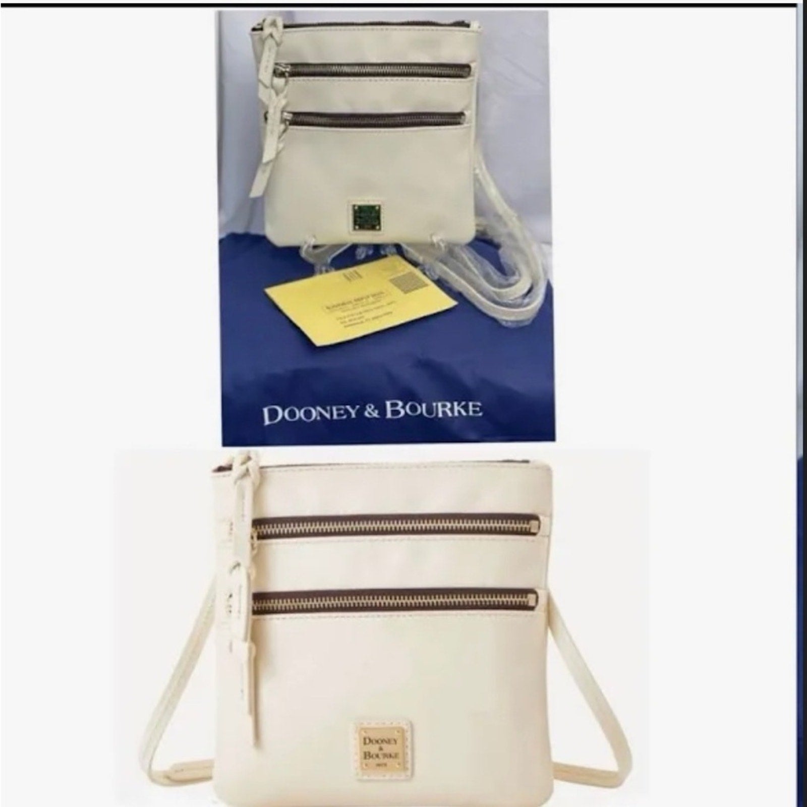 Dooney & Bourke Apollo Leather Triple Zip Crossbody Bag
NWT