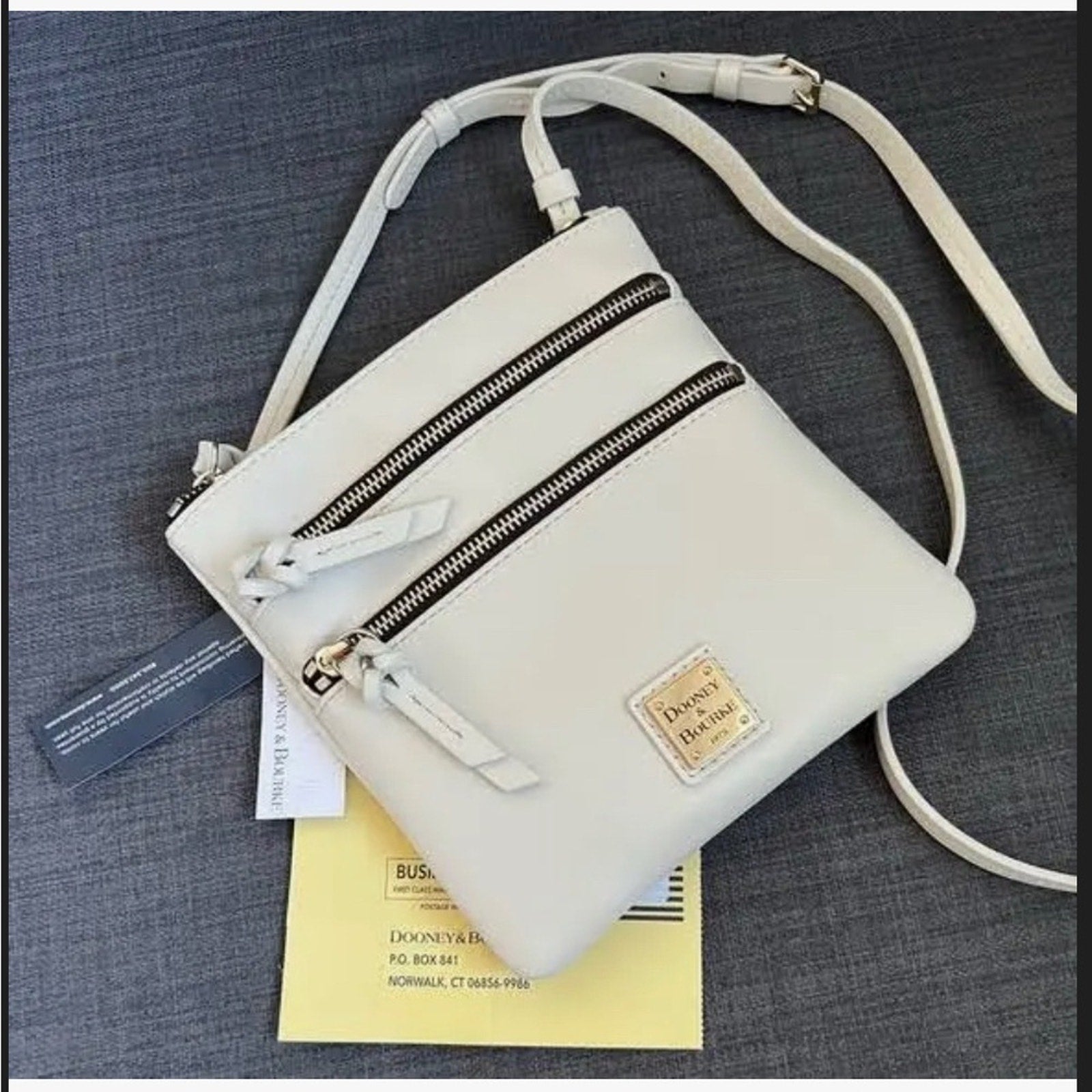 Dooney & Bourke Apollo Leather Triple Zip Crossbody Bag
NWT