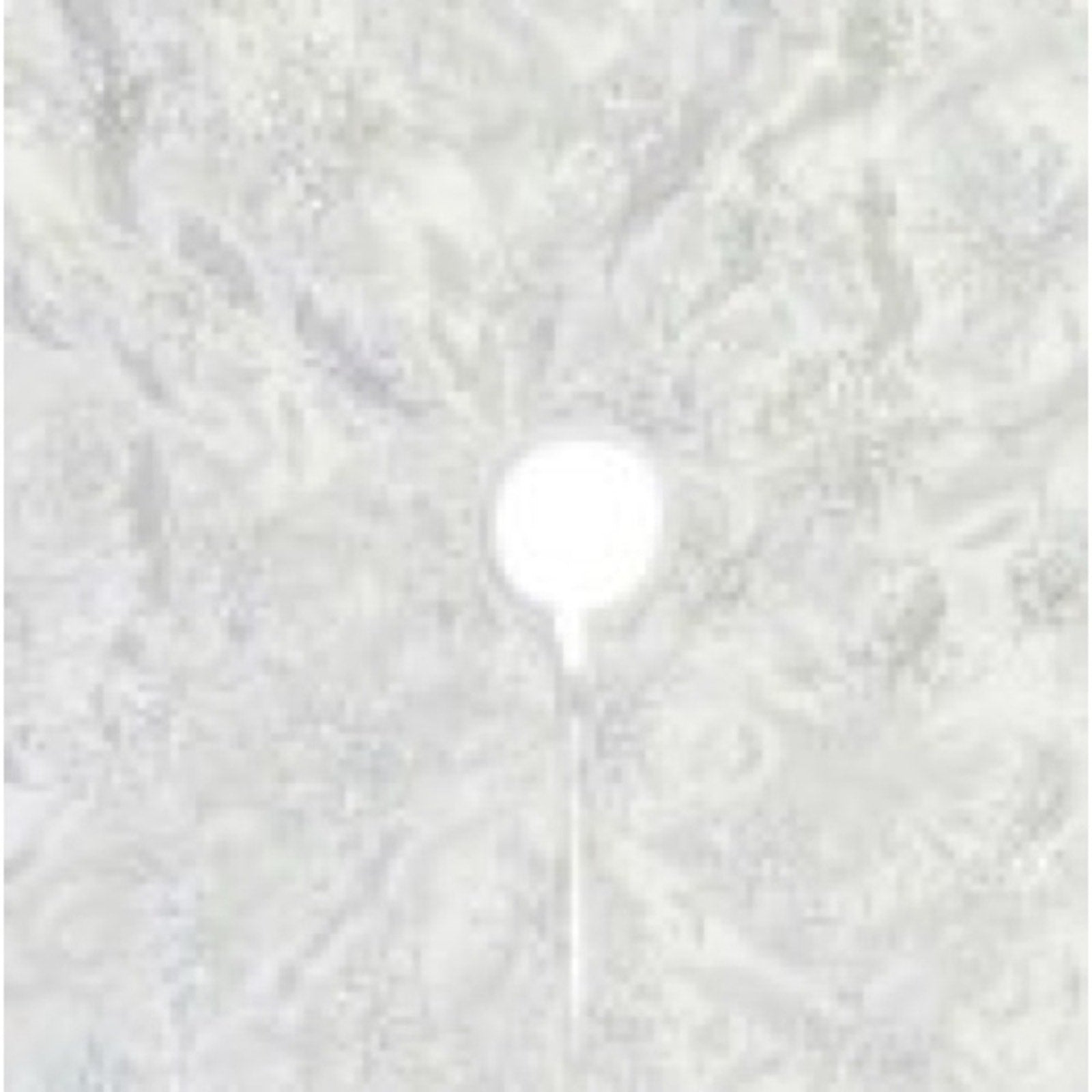 Faux Fur Trim Christmas Tree Skirt, White With Sequin Swirl Pattern - 1.2m NWOT