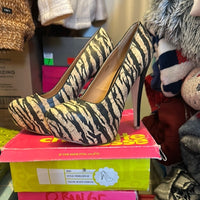 Zebra Print Platform Heels