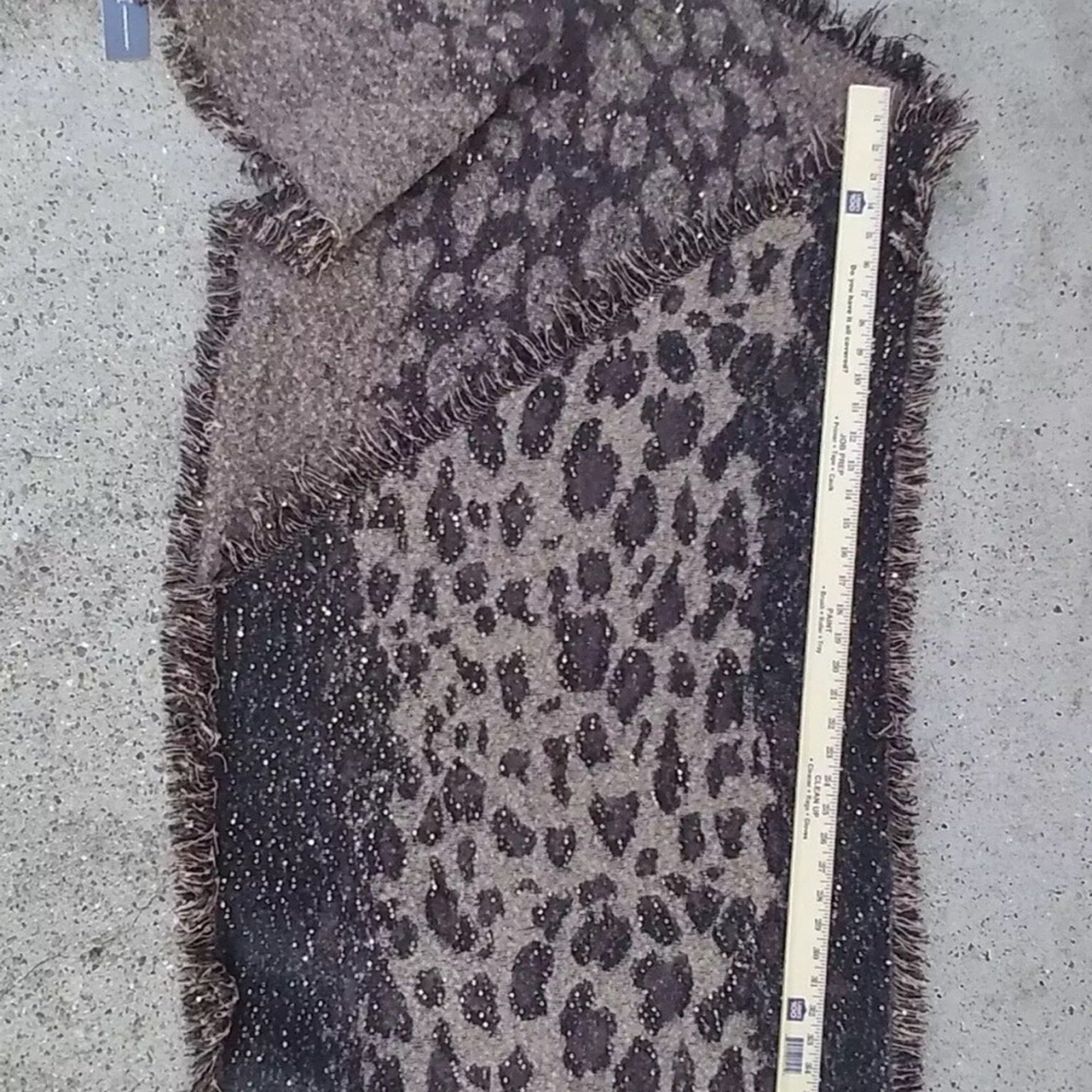 INC International Concepts Leopard Print Fringed Scarf/Shawl_NWT
