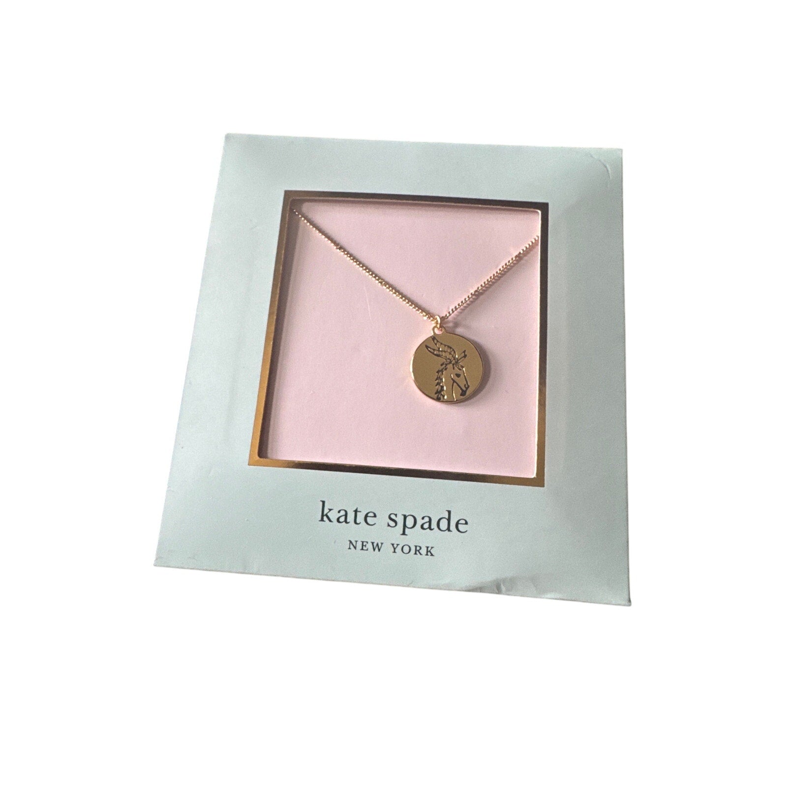 Kate Spade New York in the Stars Golden Tone Chain Capricorn Charm Goat Symbol