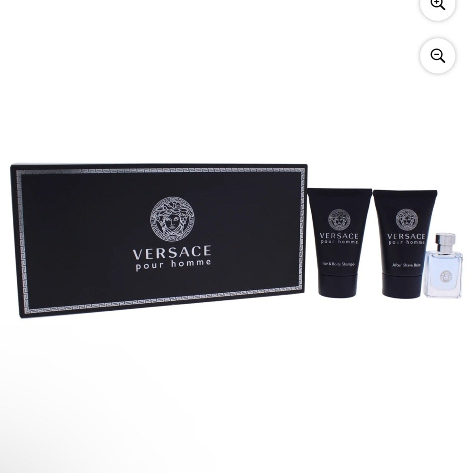 Versace Pour Homme Grooming Set - Black and Silver