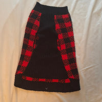 XL Black and Red Checkered Dog Shirt NWOT