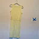 C&C California Ira Sleeveless Cotton Blend Drawstring Belt Dress