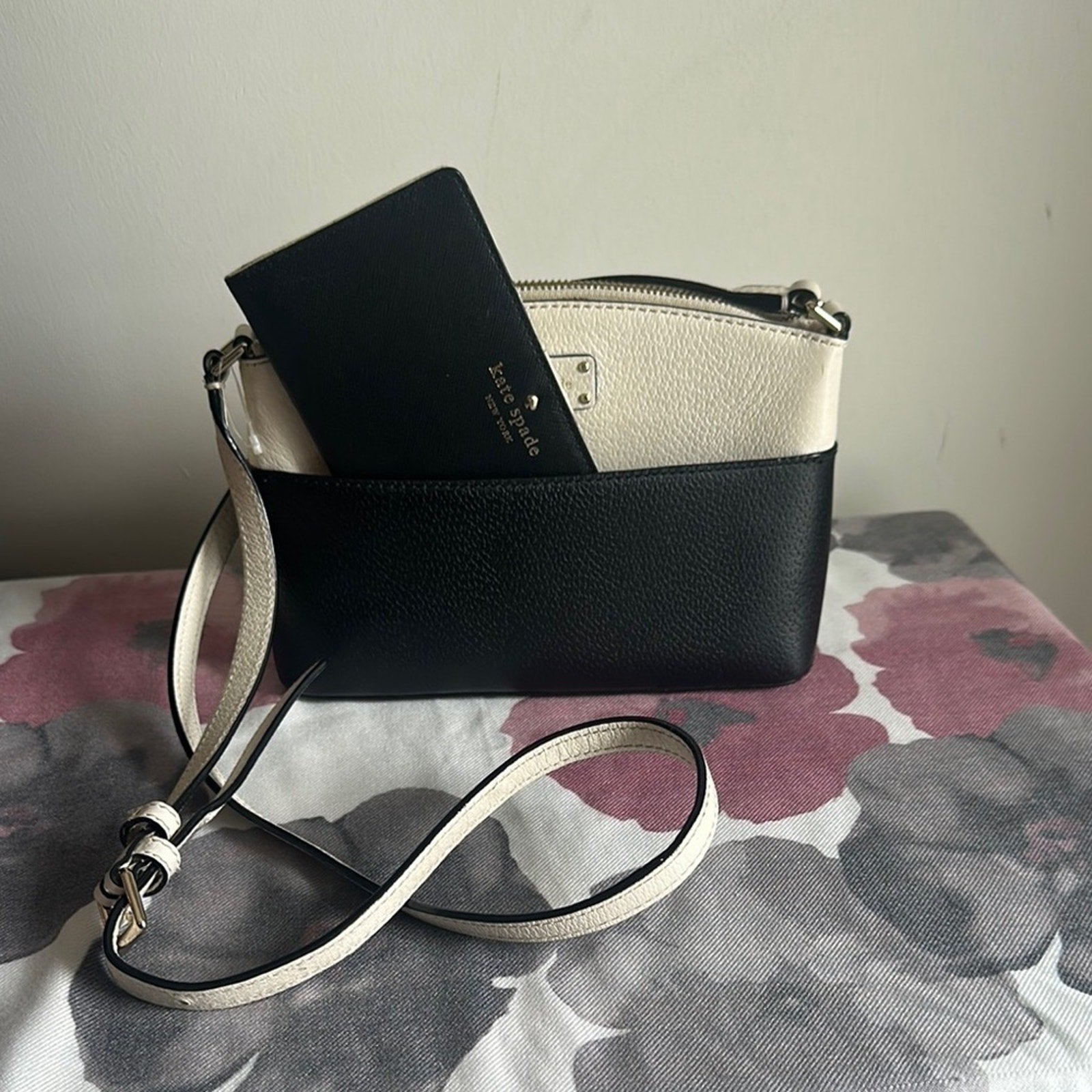 Kate Spade ♠️ Millie Grove Street Crossbody Bag w/ Madison Saffiano slim wallet