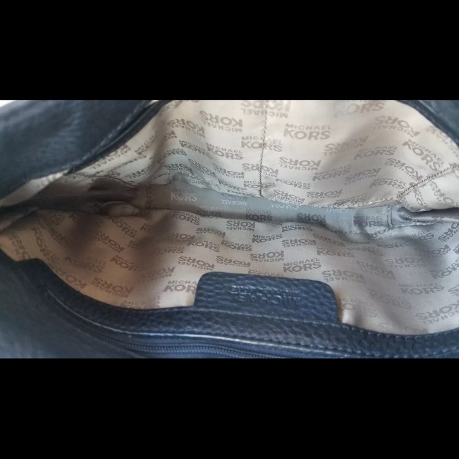 Michael Kors Black Leather Purse Handbag Snap Buckle Early 2000's Model